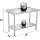 thumbnail image 3 of Zzistar Mesa de Acero Inoxidable NSF para Preparación y Trabajo, 48" x 24" con Estante Ajustable, Mesa Comercial de Alta Resistencia para Restaurante, Hogar y Hotel, 3 of 7