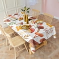 thumbnail image 3 of Brown Mushroom Leaf White Pattern Rectangle Tablecloth 60"x102",Waterproof Polyester Rectangle Table Cloth, Wipeable Spillproof Polyester Tablecloth for Dining, Camping, Indoor and Outdoor, 3 of 6