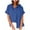 Blue, variant on Taqqpue Women's Linen Hoodies Tops Short Sleeve Hoodies Casual Tops Button Front V Neck T-Shirts Lightweight Summer Beach Tee Tops with Pocket
