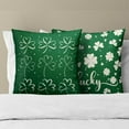 thumbnail image 2 of St. Patrick''s Day Pillowcovers Green Lucky Clover Throw Pillow Covers Lucky Shamrock Cushion Case for Sofa Home Decor Bedroom Living Room Outdoor 16x 16 Inches Set of 2 Spring Pillow Covers, 2 of 6
