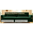 thumbnail image 6 of Modern 3-Seat Emerald Green Velvet Sofa with Gold Accents - Perfect for Living Room (220×80×75cm), 6 of 18