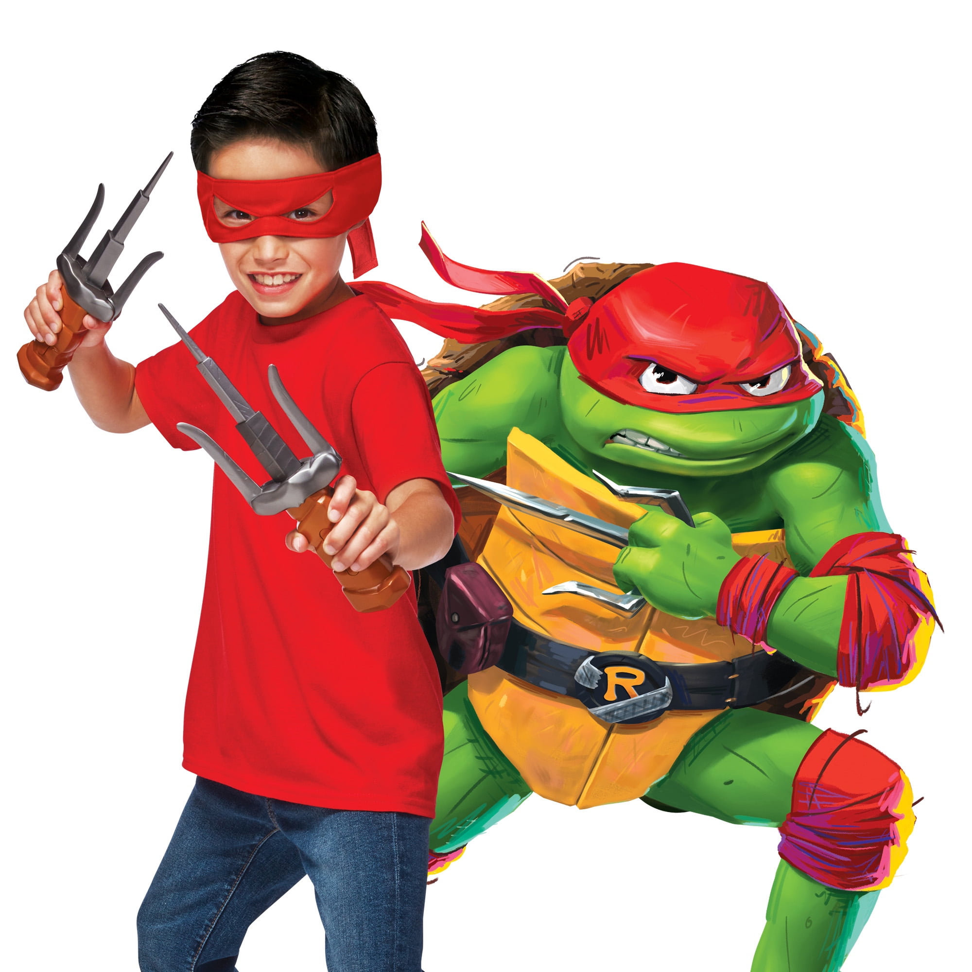 Teenage Mutant Ninja Turtles Mutant Mayhem Raphael Sai's Basic Role Play Set by Playmates Toys. Be Your Favorite Action Figure Hero!