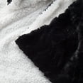 thumbnail image 5 of DaDa Bedding Luxury Midnight Black Sherpa Backside Faux Fur Throw Blanket (3), 5 of 6