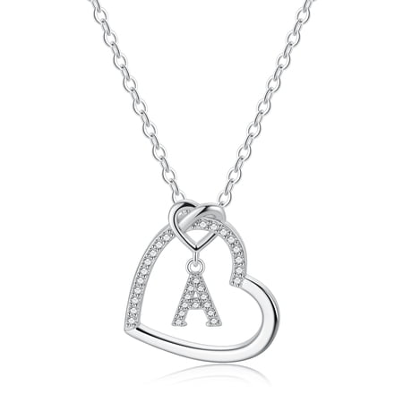 Turandoss 14K Gold Plated Cz Initial Love Heart Pendant Necklaces for Women Letter Wedding Jewelry Birthday Teacher Appreciation Mothers Day Graduation Gifts for Her Mom Kids Teen Girls Wife Ideas