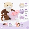 thumbnail image 5 of Tezituor 4Pcs Sea Otter Stuffed Animal with 2 Baby Otter and 1 Shell Backpack Plush, 5 of 8