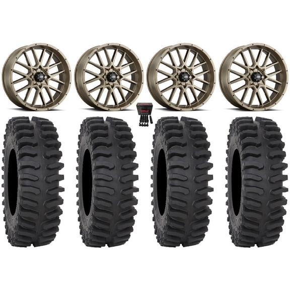ITP Hurricane 18" Wheels Bronze 37" XT400 Tires Can-Am Commander Maverick Renegade Outlander Defender
