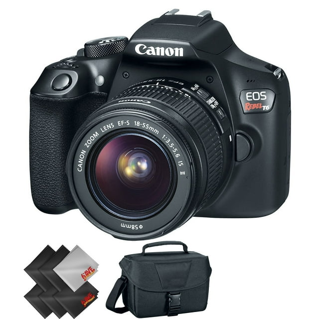 Canon EOS Rebel T6 DSLR Camera with 18-55mm Lens + Essential Accessories Bundle