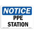 thumbnail image 1 of SignMission OS-NS-D-57-L-17774 Avis PPE Station OSHA Decal Signe, 1 of 4