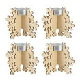 thumbnail image 3 of Wooden Snowflake Candle Holder, Beautiful Fashionable Long Service Life Wooden Snowflake Candlestick  For Perfect Decoration For Party Gift 4pcs Without Candles, 3 of 8