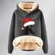 thumbnail image 4 of WILLBEST Sudadera Larga para Mujer, Sudadera con Capucha Estampada con Letras Navideñas, Espalda de Lana, Cálida, de Invierno, Estilo Pullover, Tops, Sudadera de Moda 1063 Grande, 4 of 4