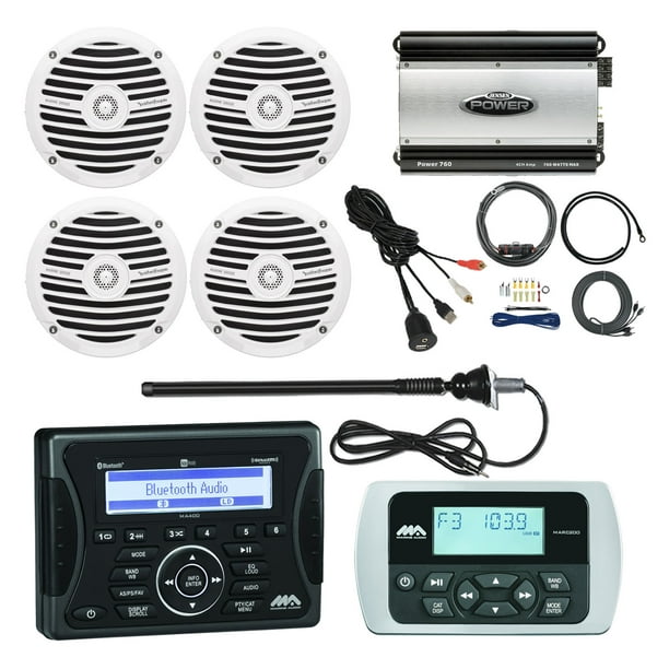 Jensen Marine Audio Bluetooth AUX USB SiriusXMReady Receiver, Wired