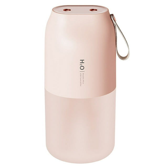 Yeacher 300mL USB Double Spray Humidifiers with LED light Cool Mist Auto Shut-Off Humidifier Portable Desk Humidifiers for Bedroom Car Home Baby Room