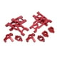 thumbnail image 5 of Juego de brazos oscilantes RC, repuesto de aleación de aluminio, brazos de suspensión delanteros y traseros, accesorios para coche RC 1/10, Rojo, 5 of 10