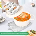 thumbnail image 3 of Yayeee Pot Holders Kitchen Heat Resistant with Pocket 7"x9.8" Cotton Oven Cooking Hot Pads, Orange Snow Houses, 3 of 7