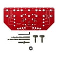 thumbnail image 1 of Plantilla para pasadores de estantes y plantillas para bisagras, 2 en 1, para perforaciones de metal, de aleación de aluminio rojo, plantilla para, 1 of 8