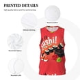 thumbnail image 3 of Naloa Sushi Basketball Jersey Reversible Men's Mesh Athletic Sports Shirts Training Practice S-4XLMedium, 3 of 6