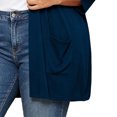 thumbnail image 4 of Vmvidoty Women's and Women's Plus Size Cardigan for Women 3/4 Sleeve Casual Open Front Light Cardigan Navy 3XL, 4 of 10