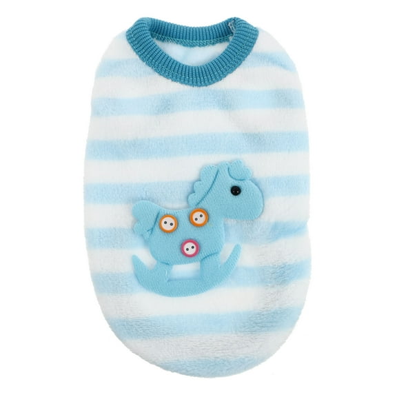 LEORX Winter Warm Rabbit Vest for Pet Use Blue Lightweight Coral Fleece Adorable Bunny Costume Size Options