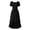 Black, variant on Women Medieval Costume Victorian Dresses Corset Ruffle Maxi Dress Peasant Gothic Fairy Witch Wedding Under Dress