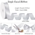thumbnail image 3 of Minzimin Satin Ribbon, 1 Inch x 50 Yards, Polyester Ribbon, Easy To Cut,  Gift Wrapping, Summer Wedding, Floral Bouquets, Hair Bows, Crafts, Christmas Home Decor, 3 of 5
