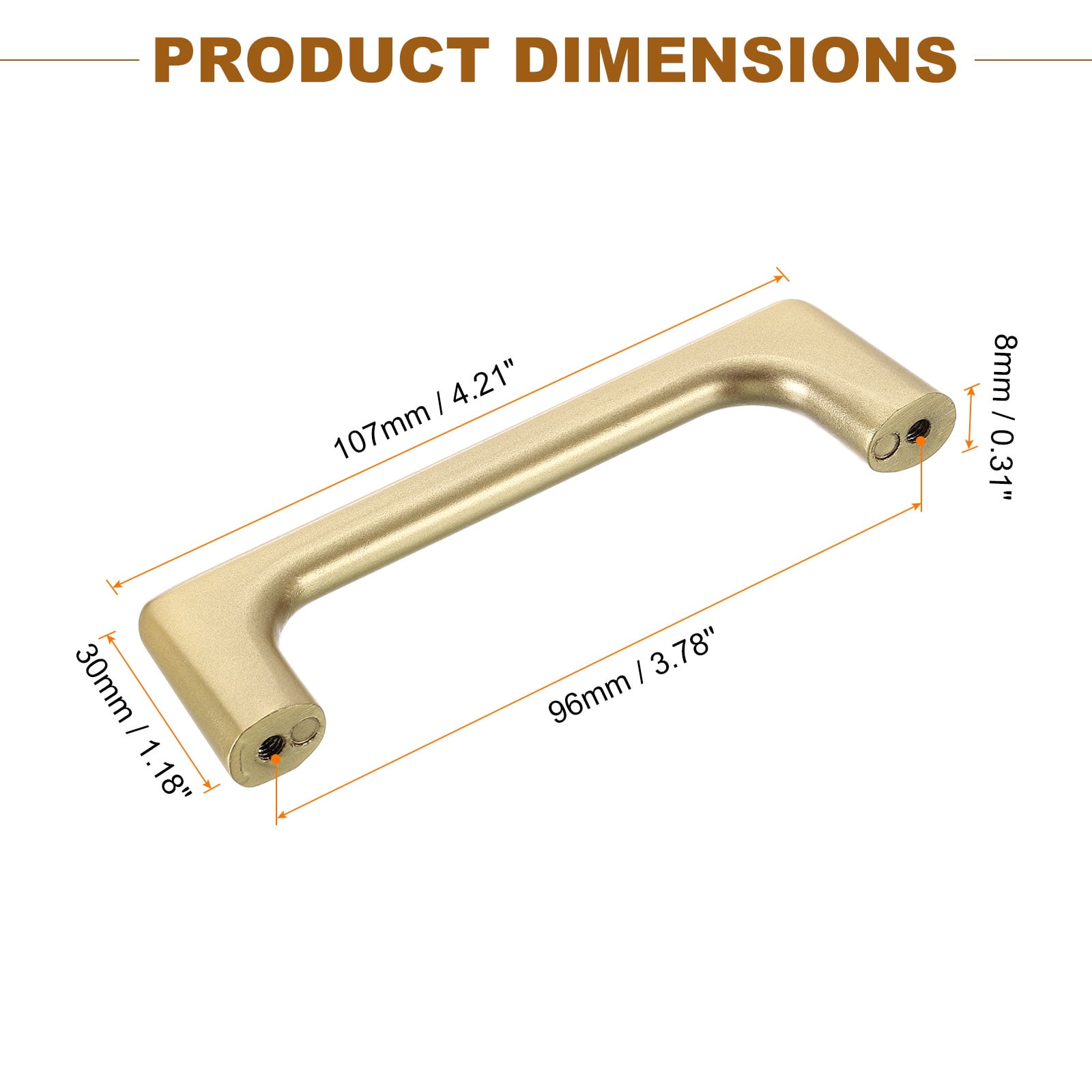 Unique Bargains Stylish Aluminum Alloy Cabinet Pulls for Furniture Applications Gold