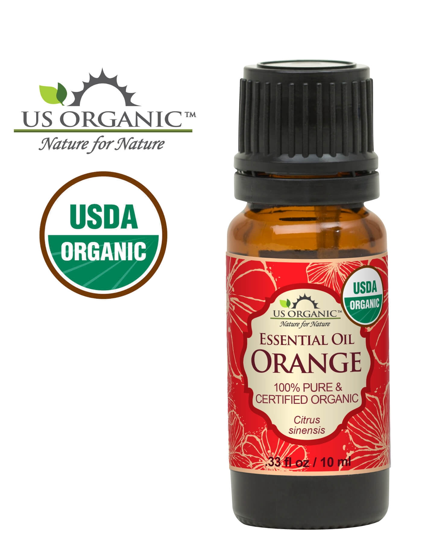 US Organic Sweet Orange Essential Oil, 100% Pure Certified USDA Organic