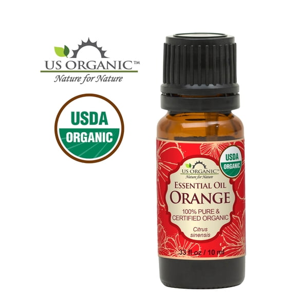 US Organic Sweet Orange Essential Oil, 100% Pure Certified USDA Organic