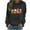 L0041 Black, variant on Women's Funny Halloween Pumpkin Face Sweatshirt Slouchy Witch Shirt Long Sleeve Pullover Tops