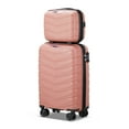 thumbnail image 6 of Zimtown 2 Piece Carry-on Luggage Set, PP Hard Shell Suitcase 14" 20" Luggage Sets Double Wheels with TSA Lock, Rose Gold, 6 of 9