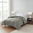 thumbnail image 2 of Serta Down Alternative Comforter 3D Embossed Grid Grey, Twin/Twin XL, 2 of 4