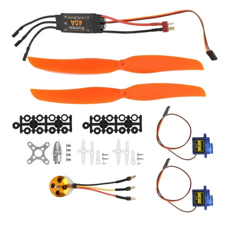 Image of 1000KV Brushless Motor Easy To Use 40A ESC Drone Part Durable A2212 RC Plane Parts Drone Accessory 1000KV Motor + 40A ESC + 9G Servo+ 1060 Propeller