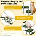 thumbnail image 7 of Dog Stairs for Car, Portable Folding Dog Steps with Non-Slip Grass Rug for Cars, SUV, Trucks for Large Dogs, Lightweight Pet Ramps Supports Up to 200 lbs, 7 of 7