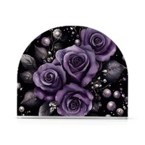 Yayeee Napkin Holder for Table Kitchen Paper Tissue Organization, Purple Roses