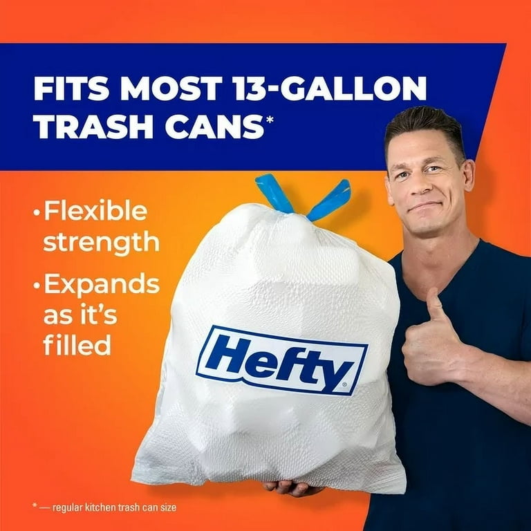Hefty Ultra Strong Tall Kitchen Trash Bags, Fabuloso Lemon Scent, 13  Gallon, 40 Count 