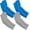 Gray/Blue, variant on 4PK UV Defense Cooling Arm Covers for Adults, Moisture-Wicking Athletic Sun Guards, Lightweight Outdoor Performance Gear, Black/White/Gray/Dark Gray