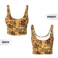 thumbnail image 5 of Picia Vintag Ancient Sailboats Sports Bra for Women,Padded Strappy Sports Bras Medium Support Yoga Bra with Removable Cups,Running Yoga Bra-X-Large, 5 of 9