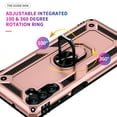 thumbnail image 5 of Dteck Military Grade Drop Impact for Samsung Galaxy S23 FE Case 360 Degrees Metal Rotating Ring Kickstand Holder Armor Heavy Duty Shockproof Cover for Galaxy S23 FE 5G,Rosegold, 5 of 7