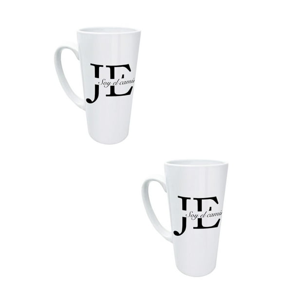 Duo de taza de cerámica 502 ml. diseño divertido Jesus, soy el camino la verdad y la vida regalo original