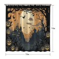thumbnail image 5 of Happy Halloween Pumpkin Shower Curtains,Reusable Spider Bat Bath Curtain with Hooks Classic 72x72 in Polyester Curtains for Bathroom Bathtub Autumn Holiday, 5 of 6
