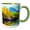 Green/White, variant on 3drose, Usa, California, Sierra Nevada, Autumn Colors Reflect in Rush Creek., 11oz Magic Transforming Mug