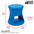 thumbnail image 2 of ECR4Kids Lil' Sprout Stool for Kids and Adults - Flexible Indoor/Outdoor Plastic Stool or Side Table with Storage - 15", Blue, 2 of 8