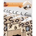 thumbnail image 4 of Fall Vintage Shower Curtain Set ，Waterproof Fabric Shower Curtains Boho Forest Bear Footprint Geometric Pattern Shower Curtains for Bathroom,Bathroom Decor 72"x72", 4 of 7