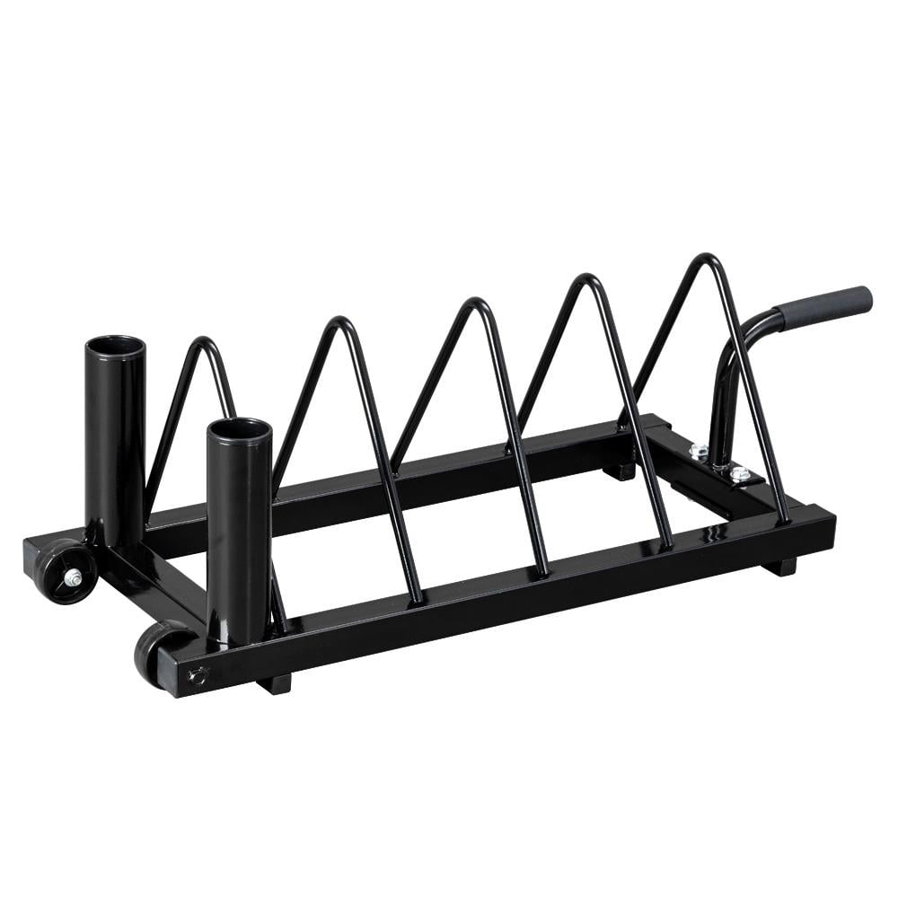 Ktaxon Horizontal Weight Barbell Bumper Plate Storage Holder Rack