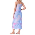 thumbnail image 3 of INSPIRAR CHIC Vestidos de Noche para Mujeres Sin Mangas con Tirantes Espagueti Cuello Redondo Primavera Verano Vestido de Dormir M Azul Rosa, 3 of 6