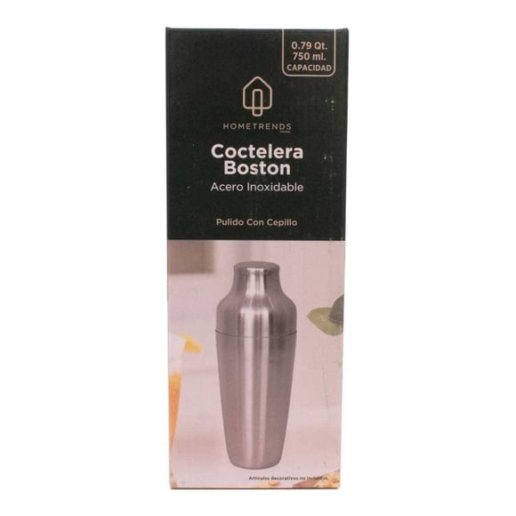Coctelera Boston Home Trends de Acero Inoxidable Pulido con Cepillo 750 ml