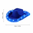 thumbnail image 2 of Light Up Cowboy Hat, Western Party Hat with Frayed Trim Wide Brim, Adult Costume Accessory, 2 of 6