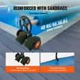 thumbnail image 3 of VEVOR Pool Cover Reel, Aluminum Solar Cover Reel 18 ft, Inground Swimming Pool Cover Reel Set with Rubber Wheels and Sandbags, Fits for 4-18 ft Width Swimming Pools, 3 of 9