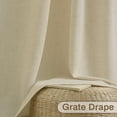 thumbnail image 6 of DriftAway Beige Linen Curtains 63 Inches Long for Living Room Thick Semi Sheer 2 Panels Farmhouse 3 Inch Rod Pocket Back Tab Boho Rustic Light Filtering Window Drapes for Bedroom Privacy Assured, 6 of 8