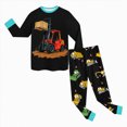 thumbnail image 5 of NOLDARES Kids Pajamas Sets Boys Girls 2-Piece Sleepwear Set Cotton Long Sleeve Casual Kids Clothes,Black,6-7 Y, 5 of 5