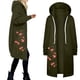 thumbnail image 2 of Sudaderas con capucha con cremallera y bolsillos florales informales para mujer, sudadera tipo túnica, chaqueta con capucha larga, sudaderas con capucha largas, abrigos Fridja po765, 2 of 6